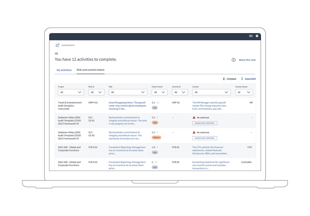 Image of Your unified risk and control hub 