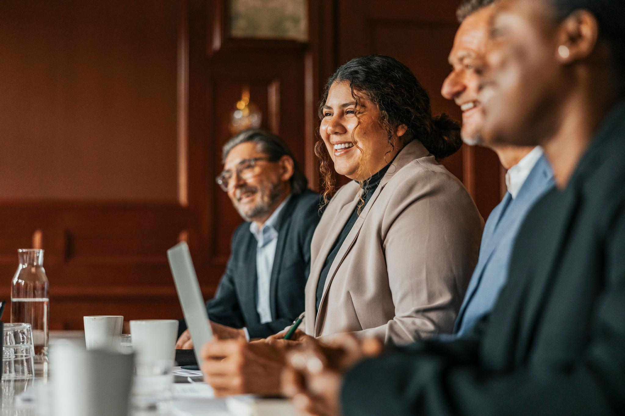 Professionals at a board meeting